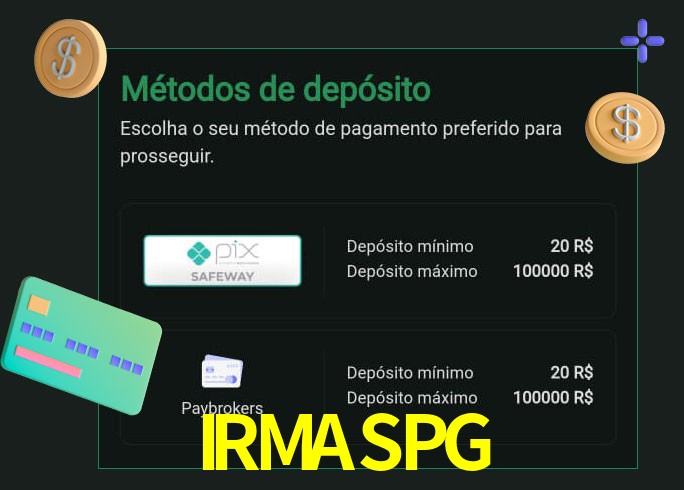 O cassino IRMASPGbet oferece uma grande variedade de métodos de pagamento
